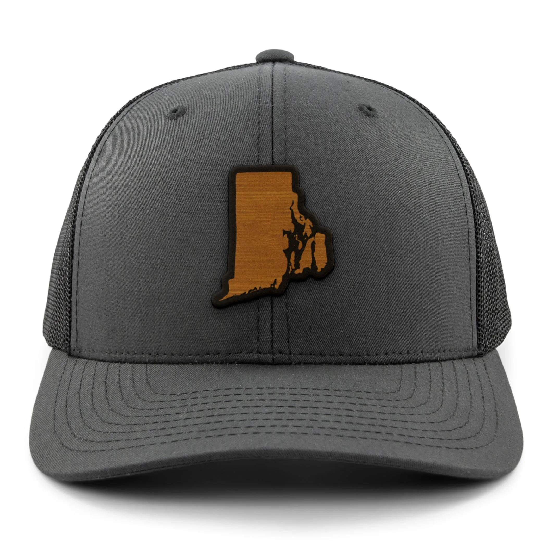 Rhode Island State Wood Grain Patch Classic Snapback Trucker