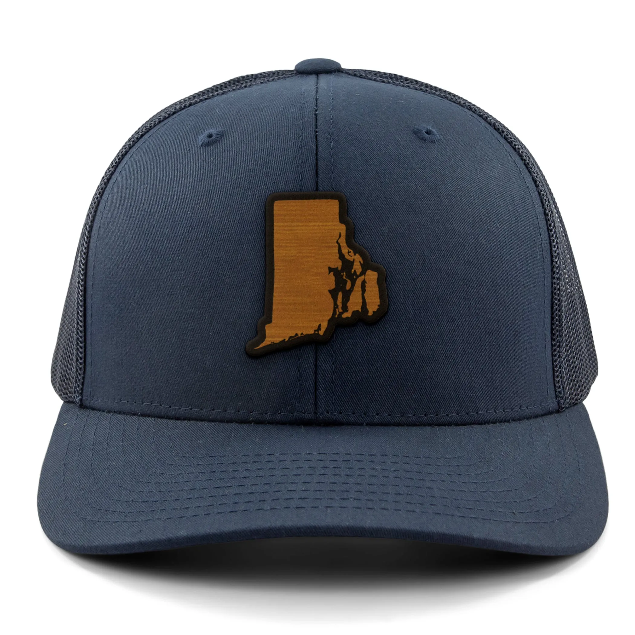 Rhode Island State Wood Grain Patch Classic Snapback Trucker