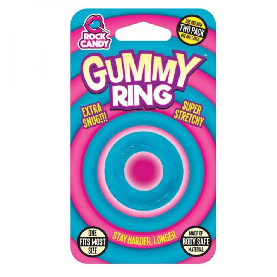 Rock Candy Gummy Ring (Cock Ring) - Blue
