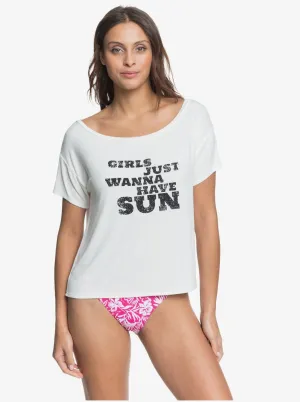 Roxy Women's Beautiful Horizon Short Sleeve Button-Back Top