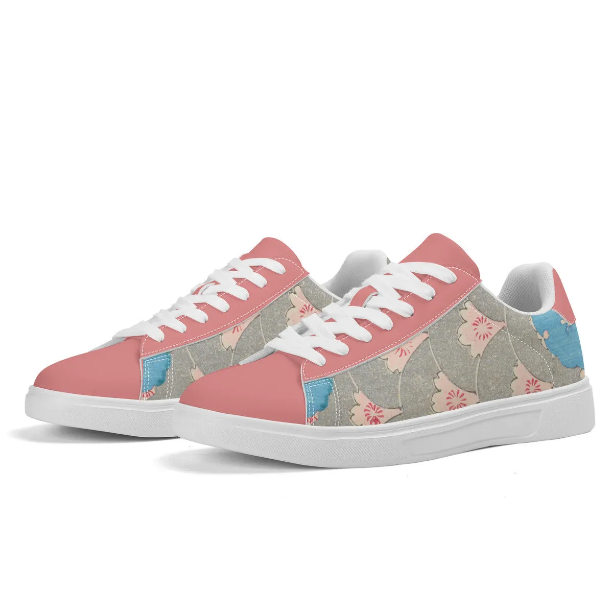 Sakura Cascade Premium Vegan Leather Sneakers
