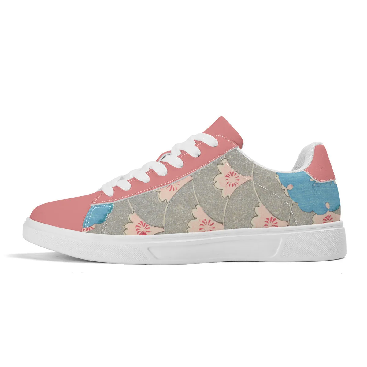 Sakura Cascade Premium Vegan Leather Sneakers
