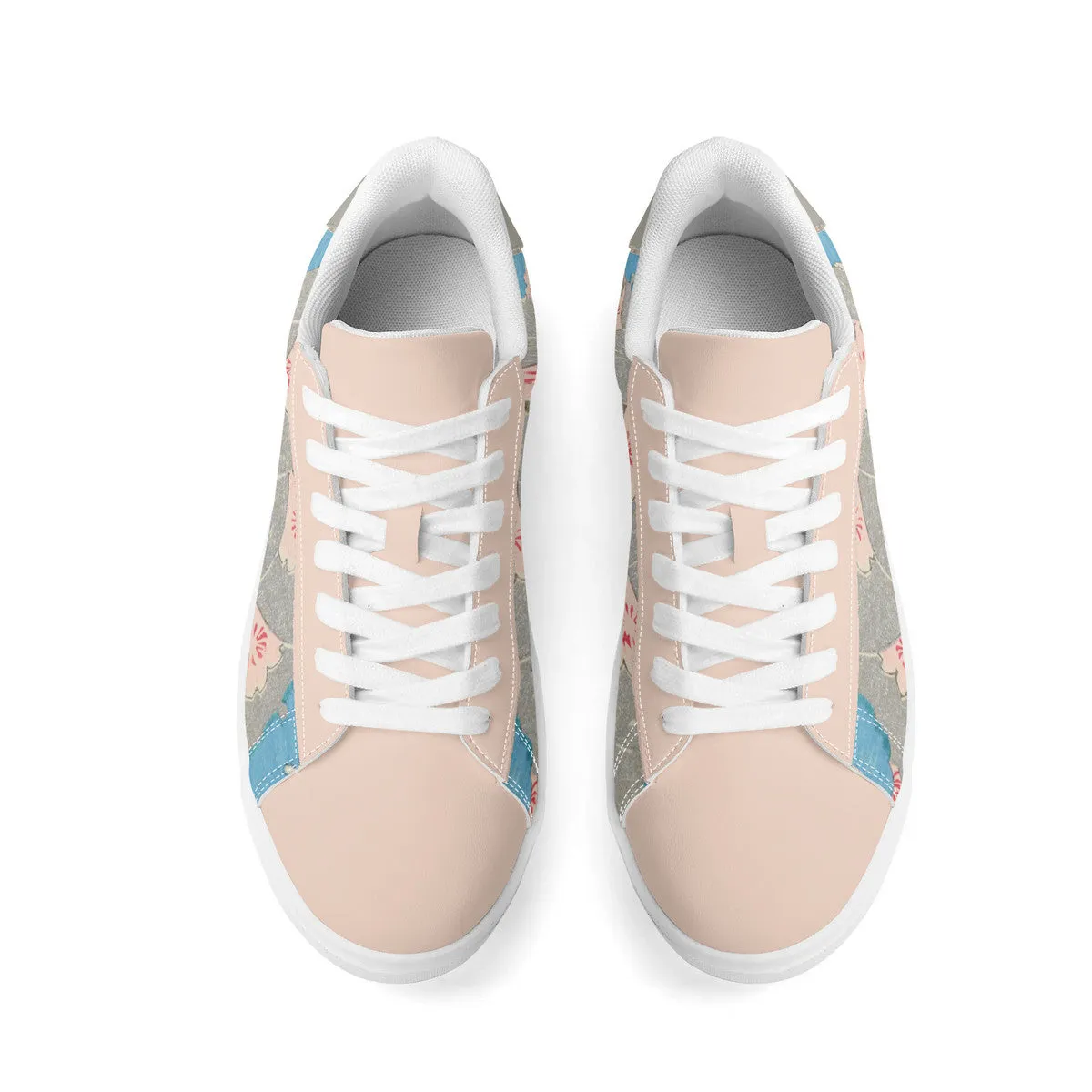 Sakura Cascade Premium Vegan Leather Sneakers