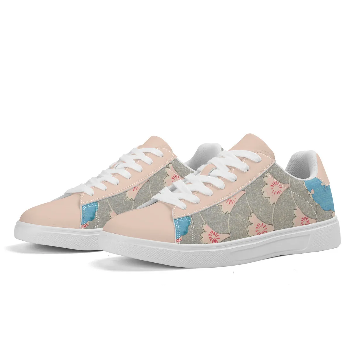 Sakura Cascade Premium Vegan Leather Sneakers