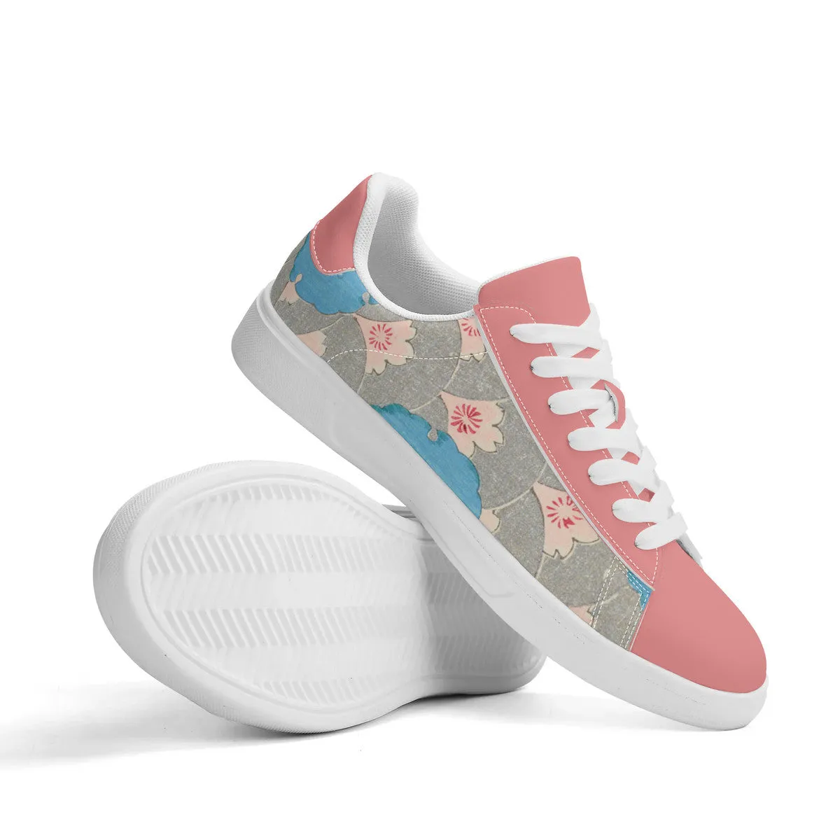 Sakura Cascade Premium Vegan Leather Sneakers