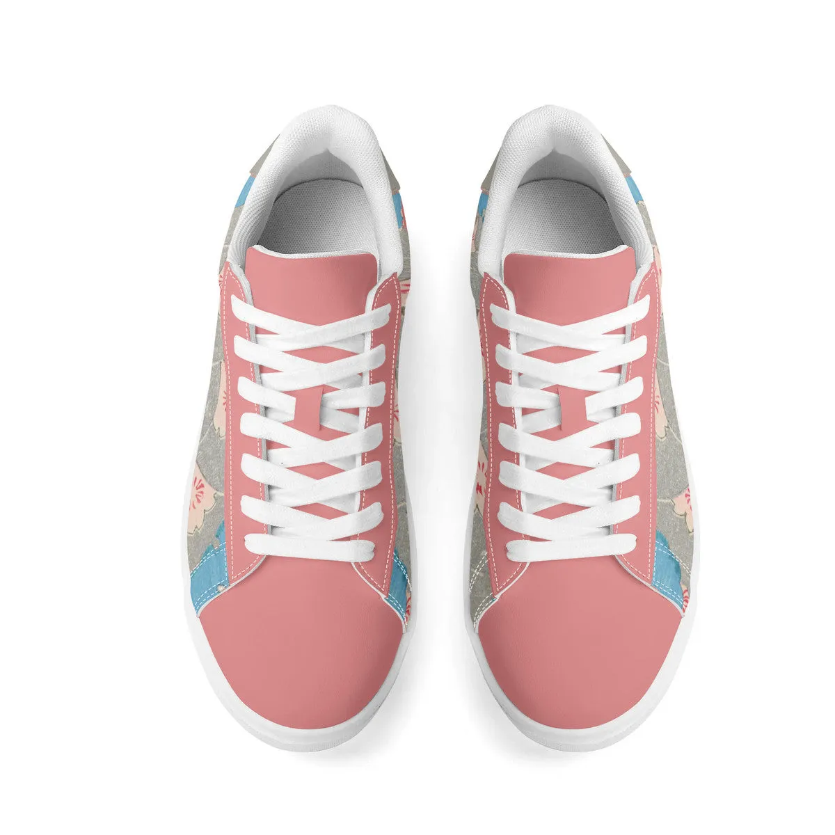 Sakura Cascade Premium Vegan Leather Sneakers