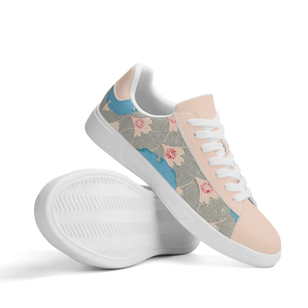 Sakura Cascade Premium Vegan Leather Sneakers