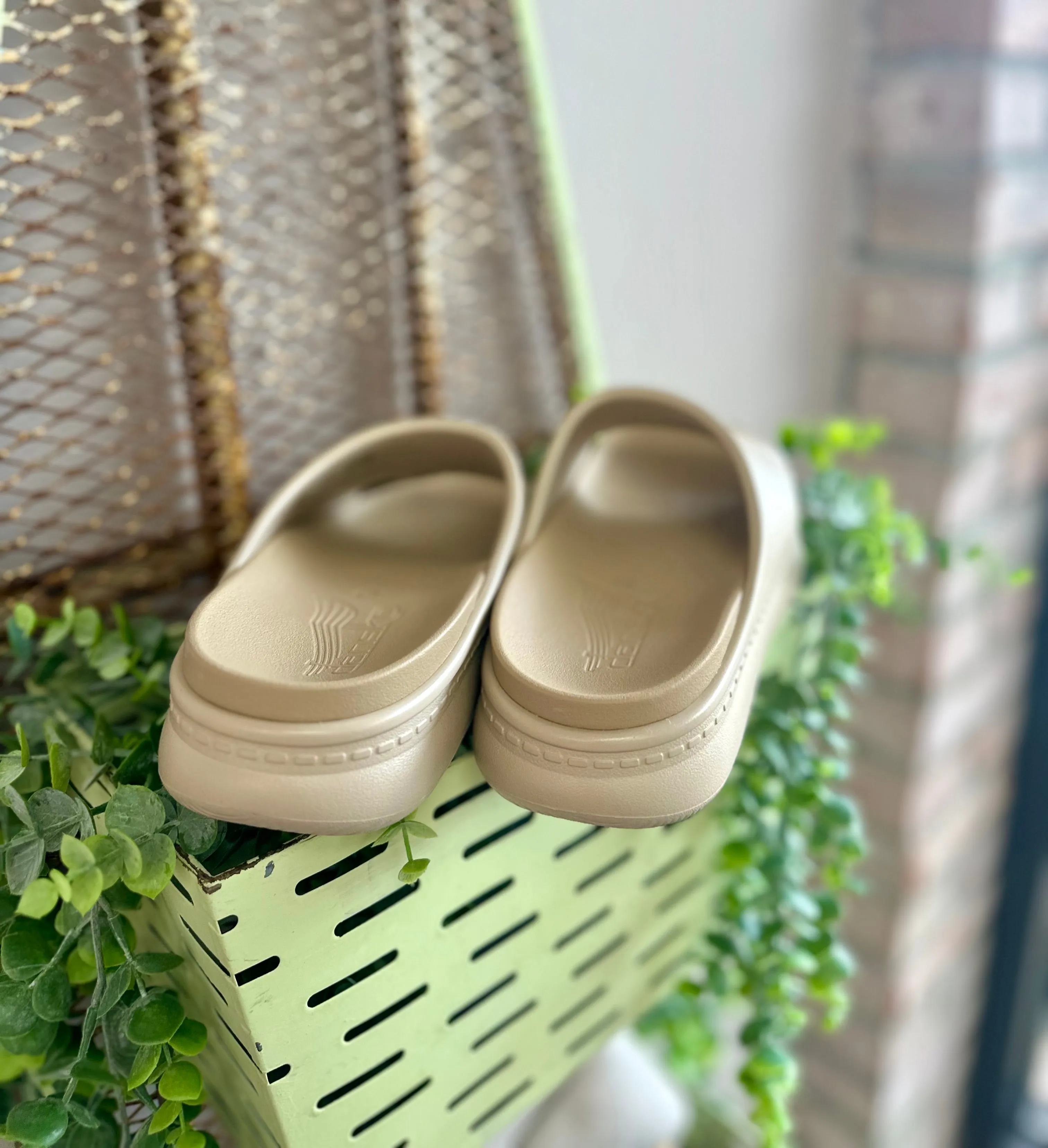 Sand Platform Slide Sandals