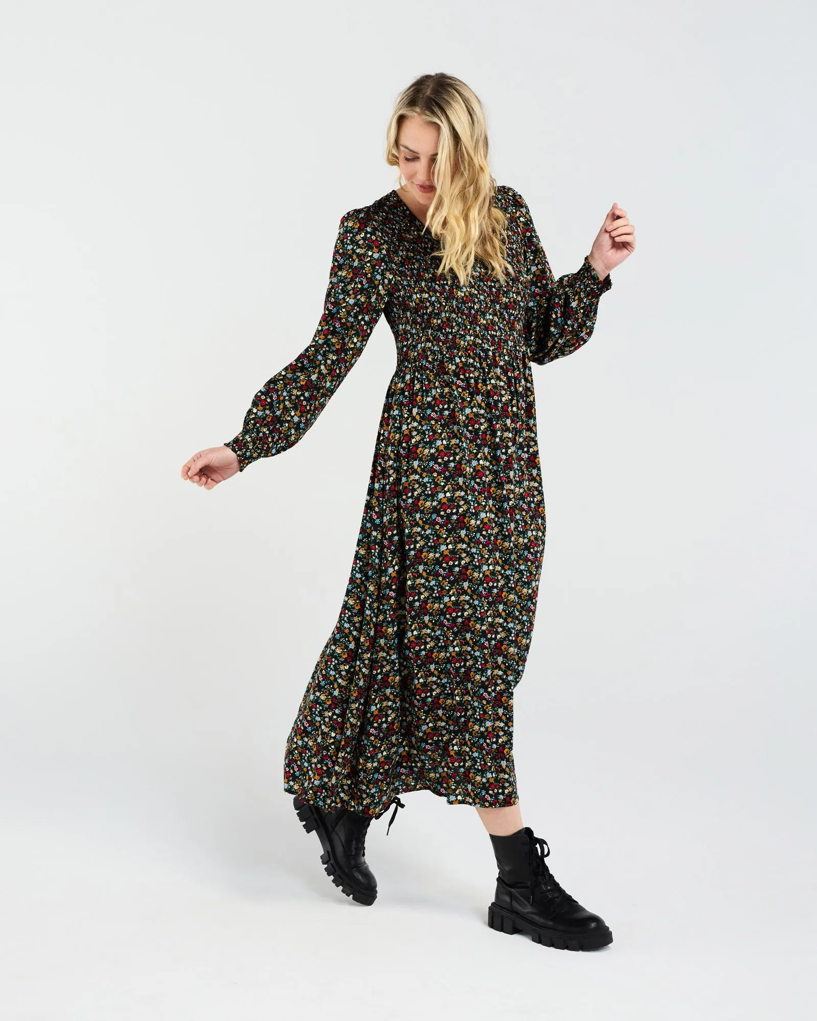 Sienna Shirred Dress