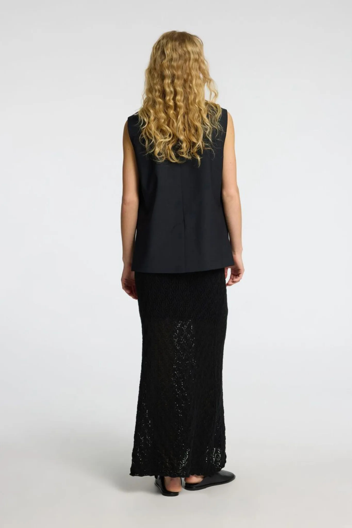 SLFNIVA  HW KNIT SKIRT - BLACK