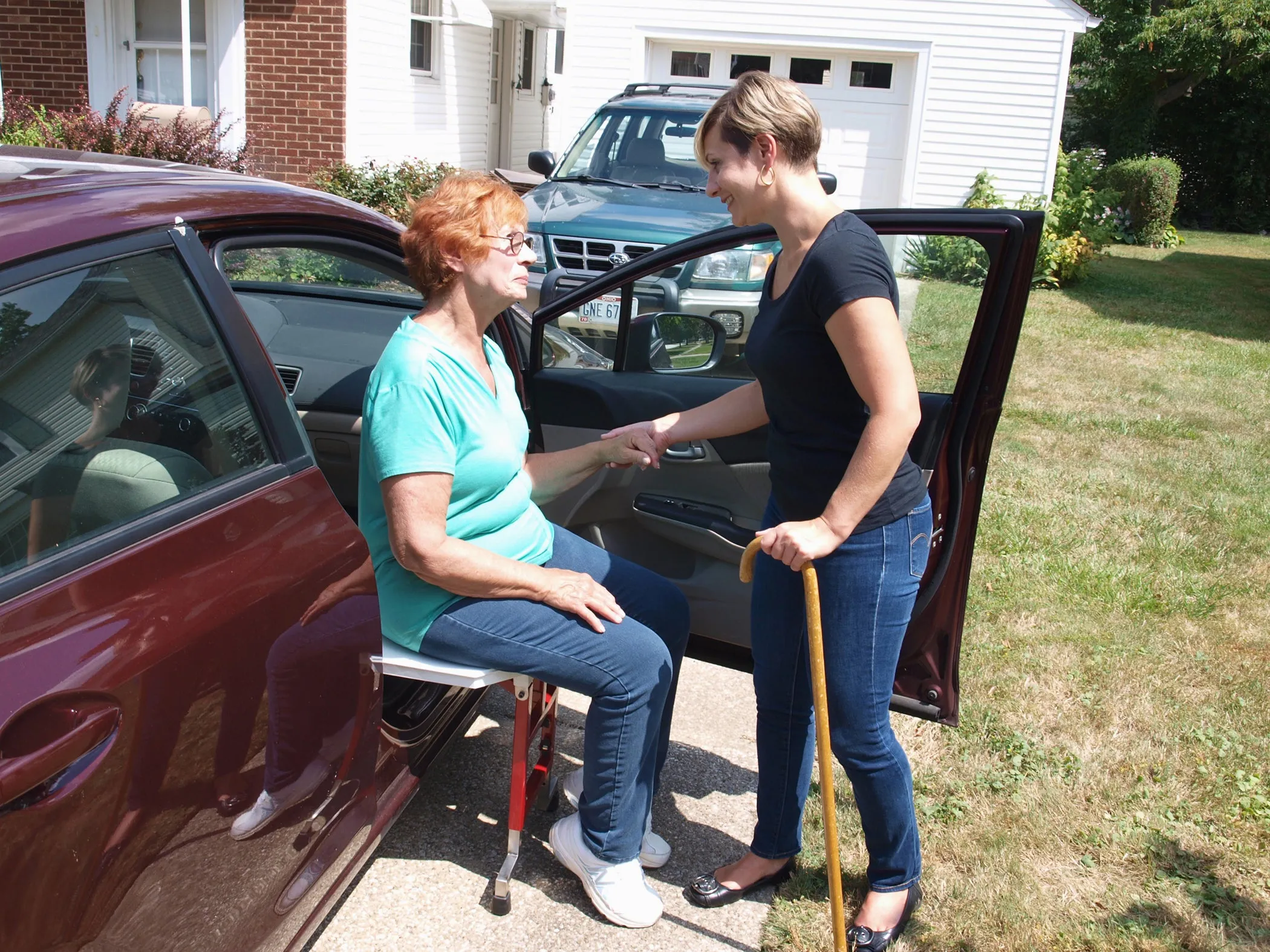 Slide 'n Ride vehicle transfer seat