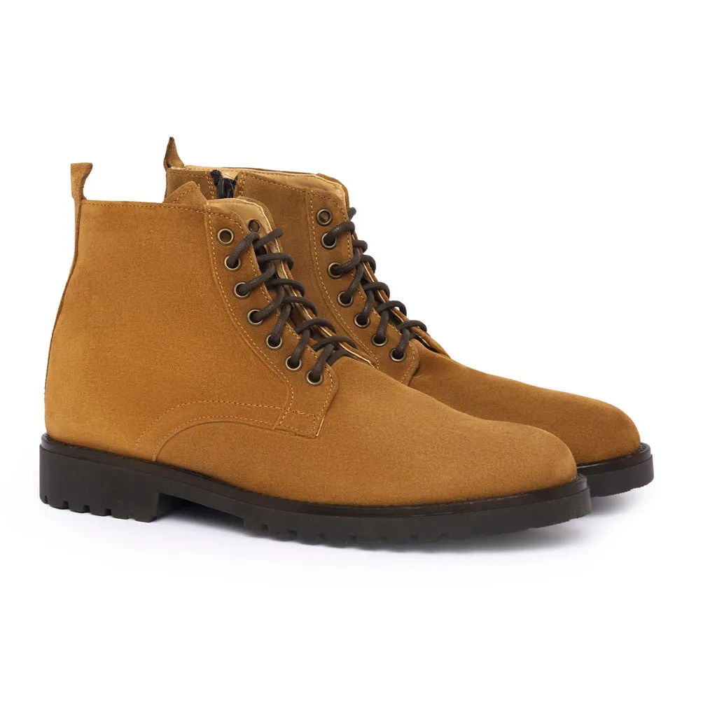 Smooth Suede Ankle Boots - Leather