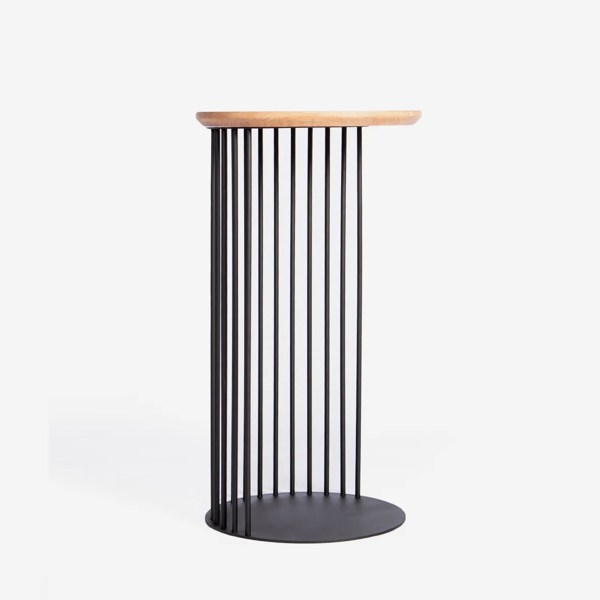 Spine End Table Black   Wood