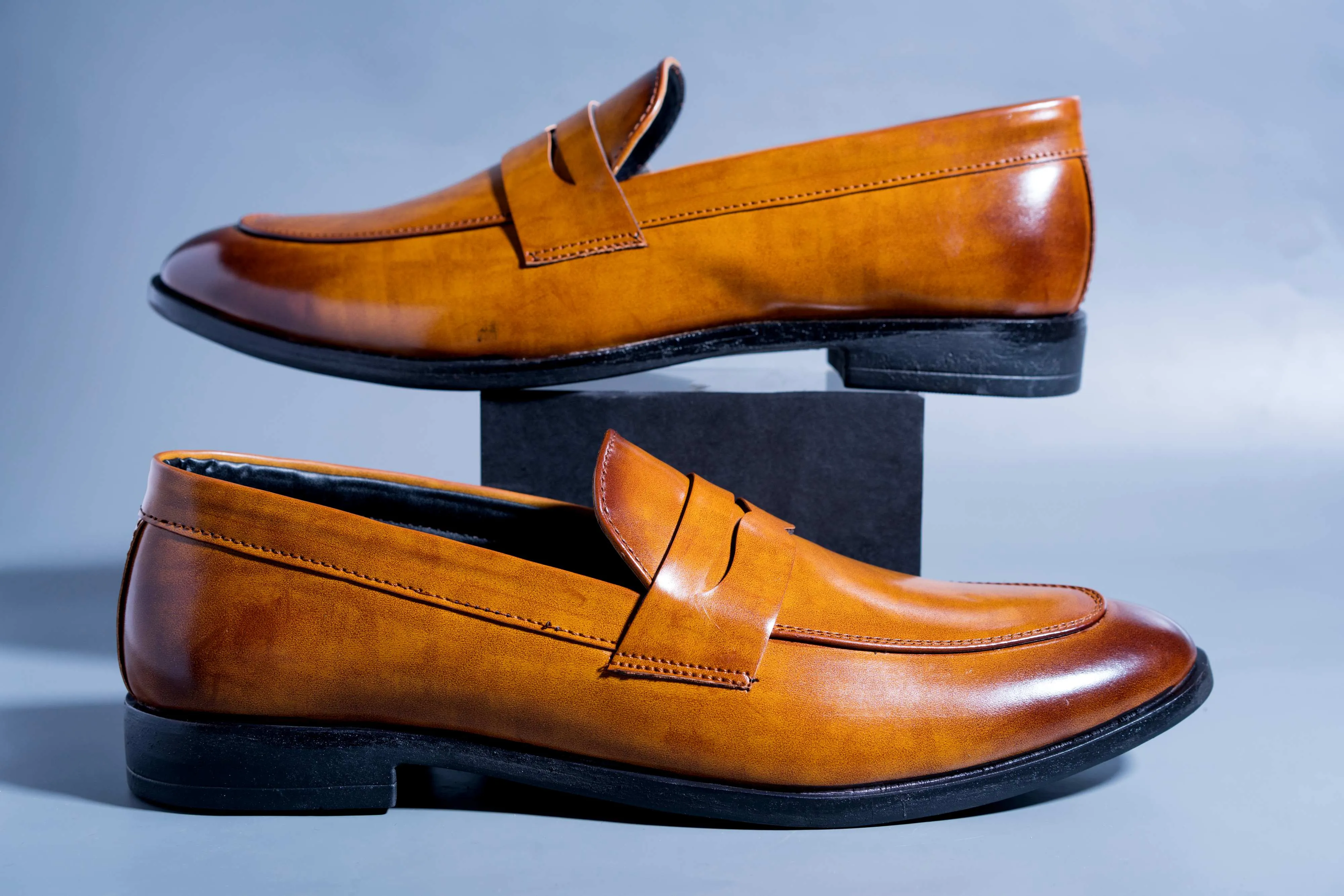 Stylish Men Suede Shoes Fashion Pointed Business And Partywear Leather Slip On Loafer Tan Color-JonasParamount