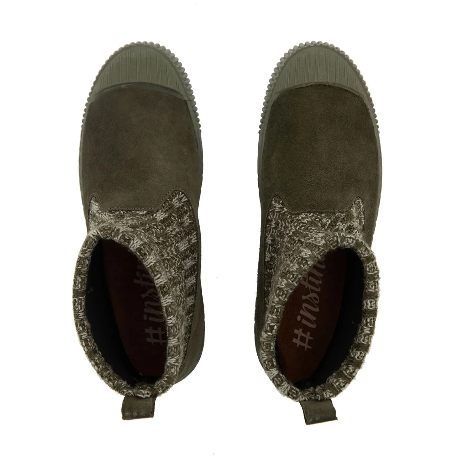 Suede Leather and fabric Ankle Boots for Women - Goda-AB