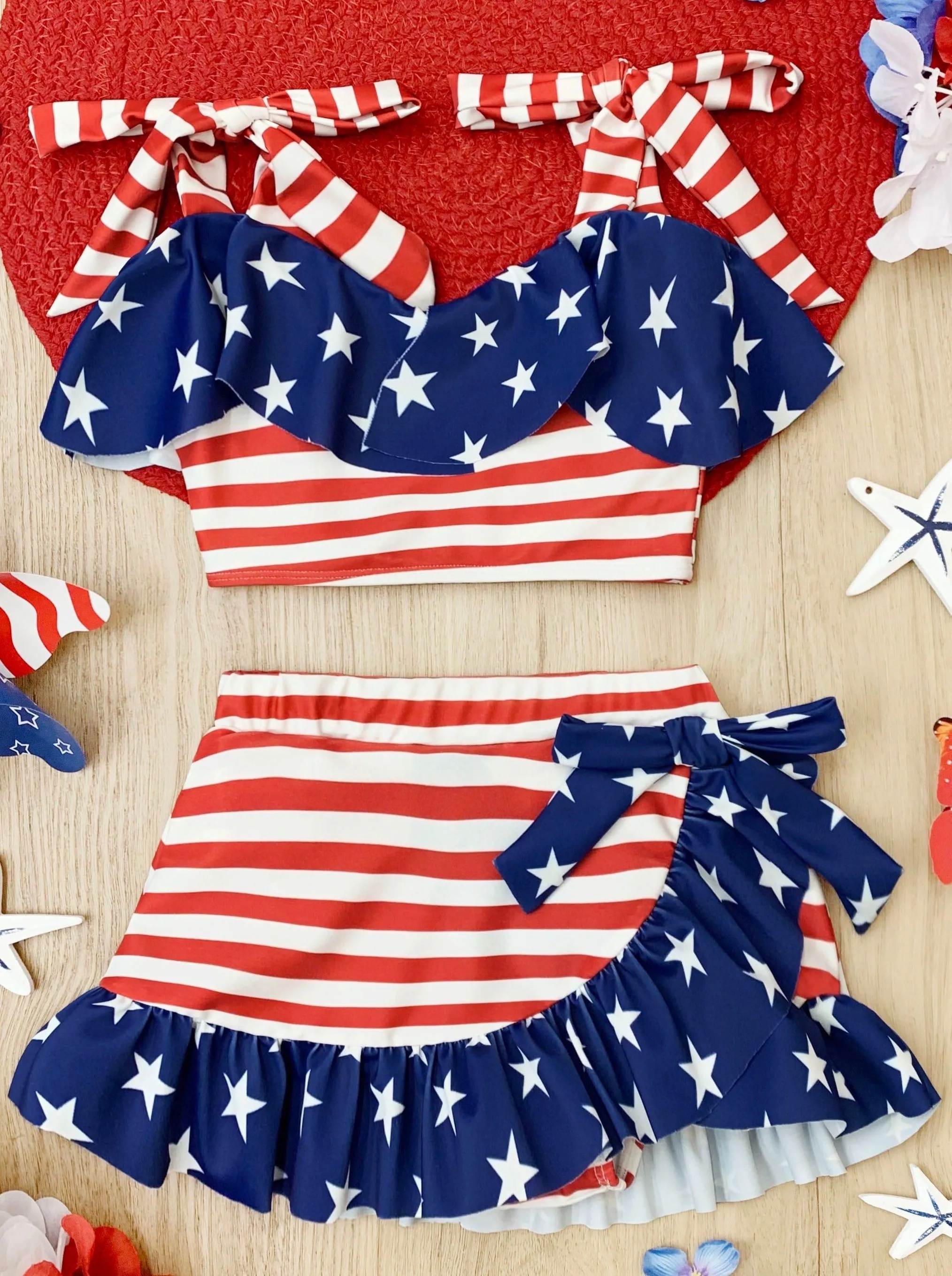 Sweet Land Of Liberty Wrap Two Piece Swimsuit