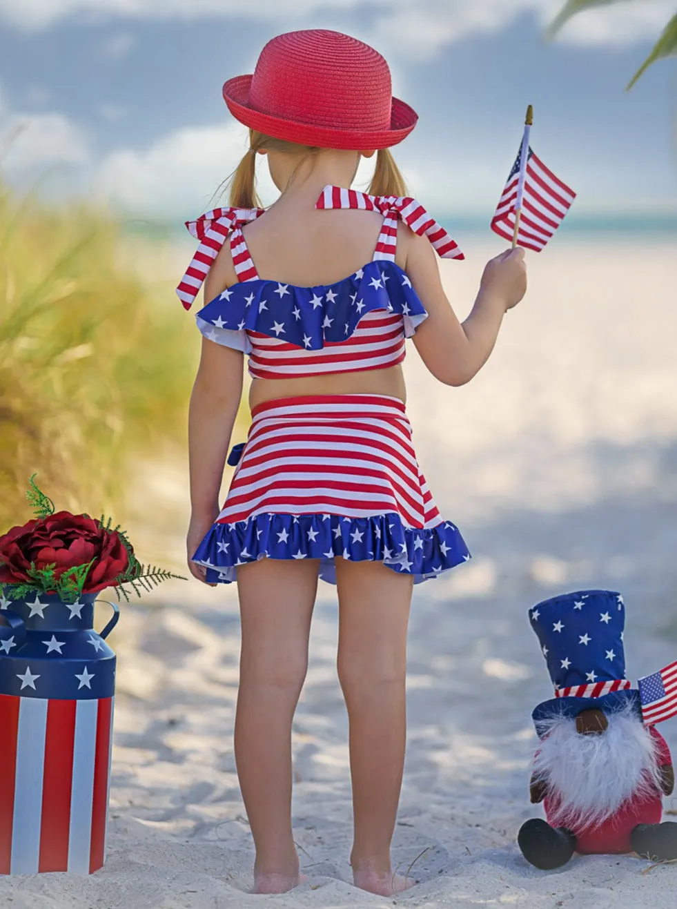 Sweet Land Of Liberty Wrap Two Piece Swimsuit
