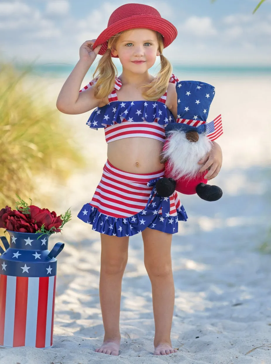 Sweet Land Of Liberty Wrap Two Piece Swimsuit