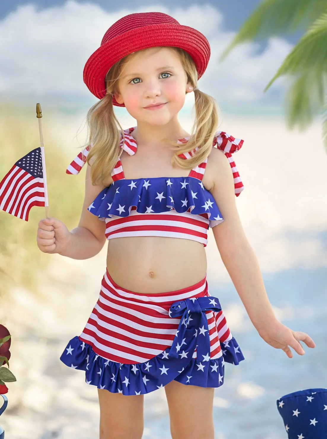 Sweet Land Of Liberty Wrap Two Piece Swimsuit
