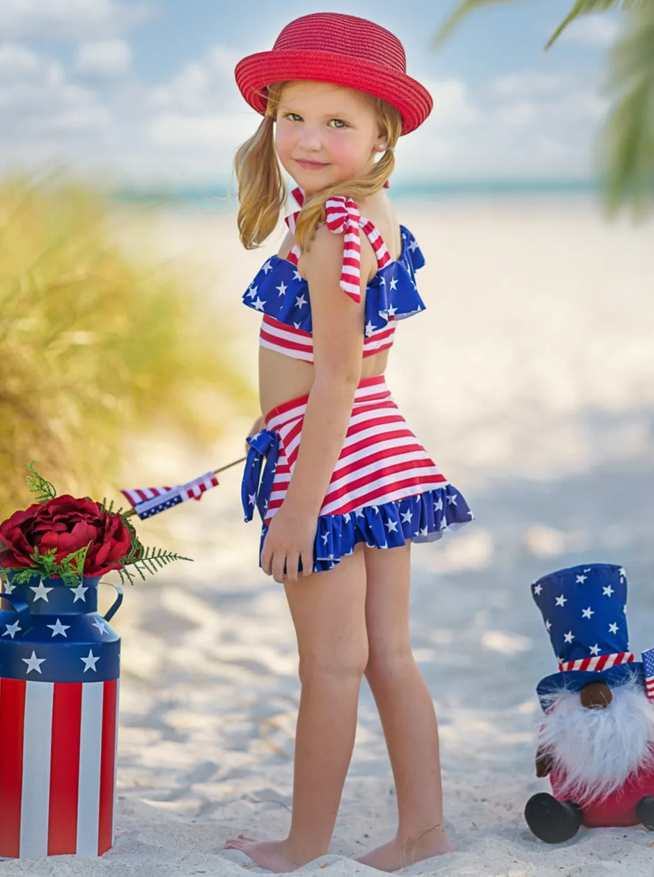 Sweet Land Of Liberty Wrap Two Piece Swimsuit