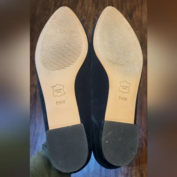 Talbots Green Edison Embellished Velvet Flats Size 8.5