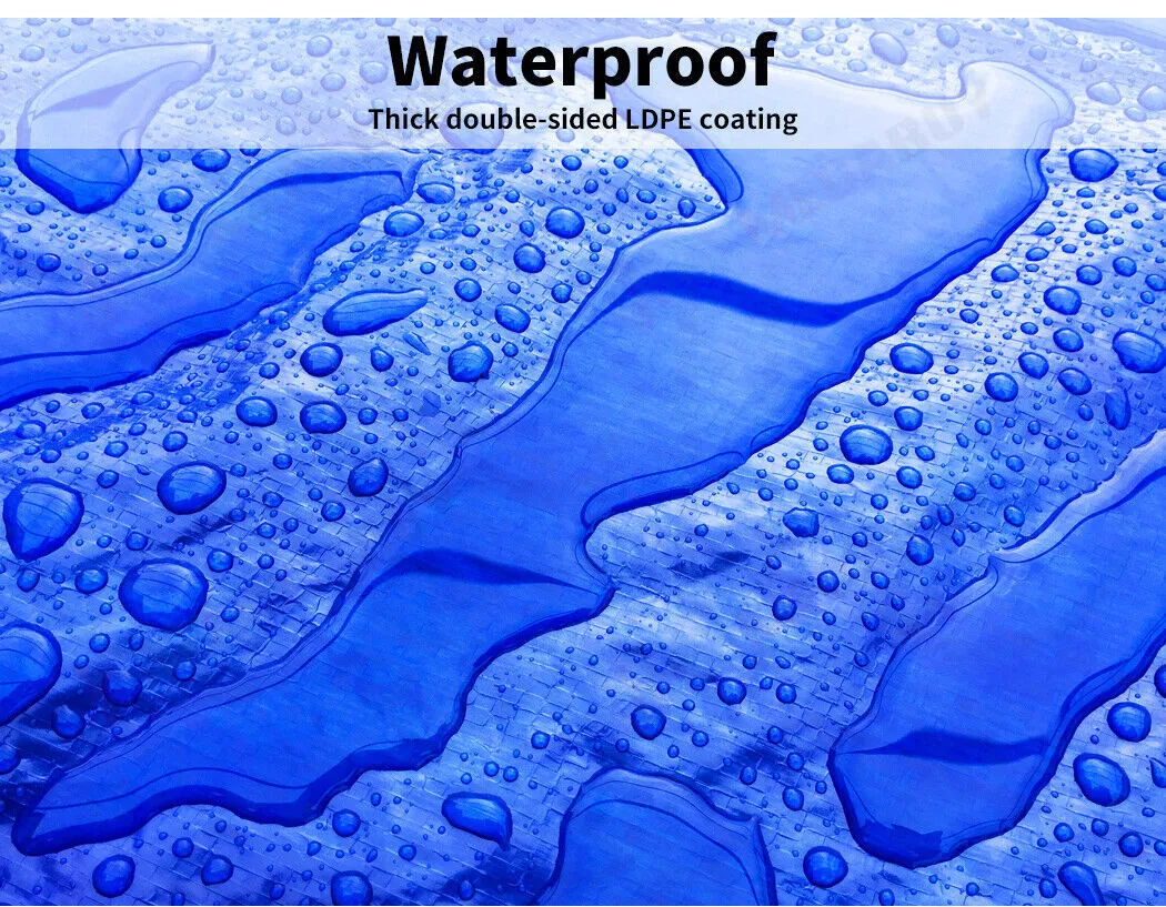 Tarpaulin Tarp Canvas Camping Poly Tarps Heavy Duty Cover 160gsm *10 Sizes
