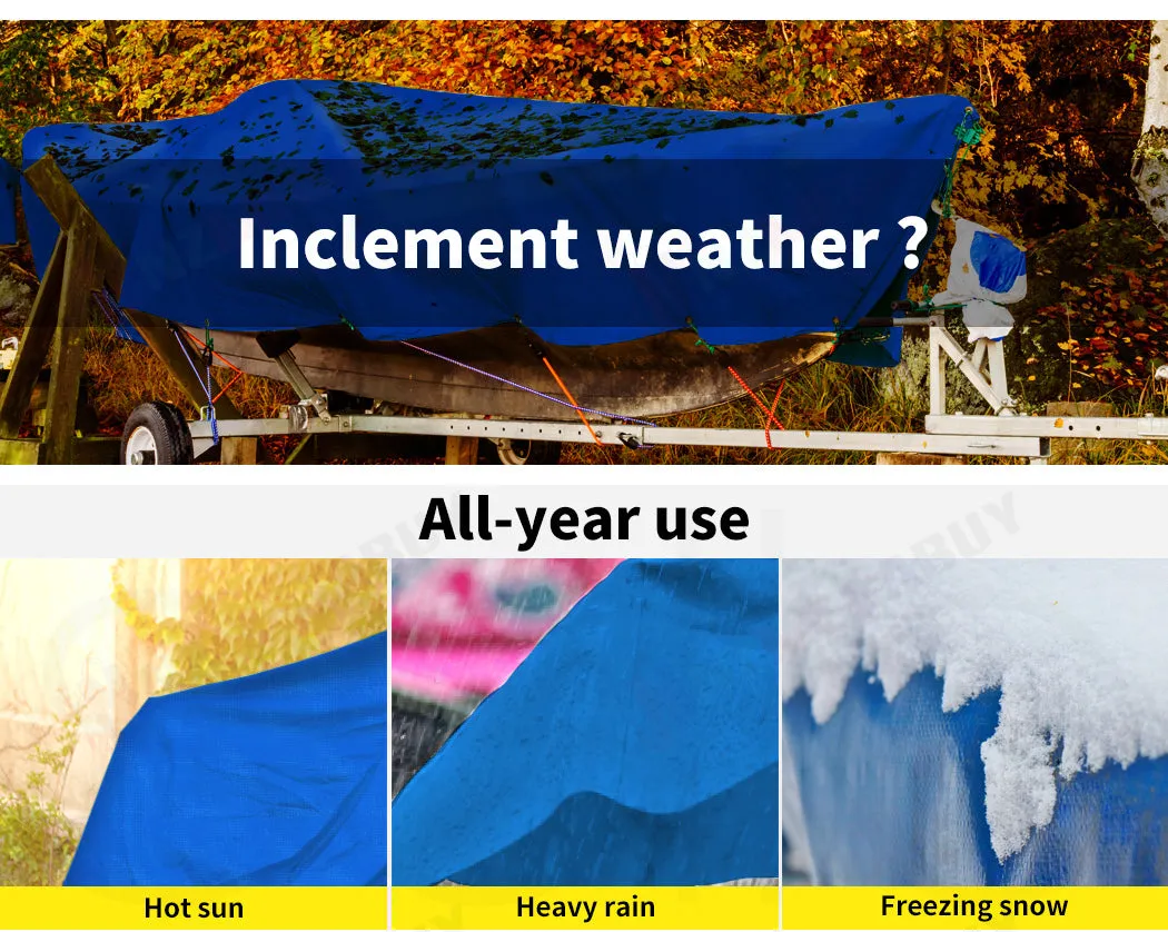 Tarpaulin Tarp Canvas Camping Poly Tarps Heavy Duty Cover 160gsm *10 Sizes