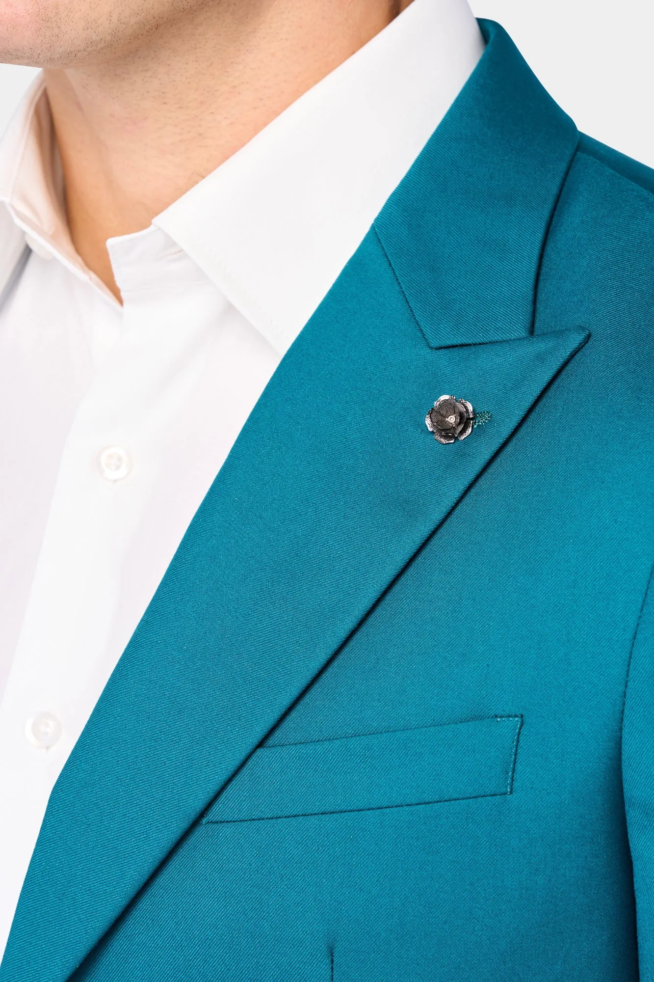 Teal 2 Button Suit