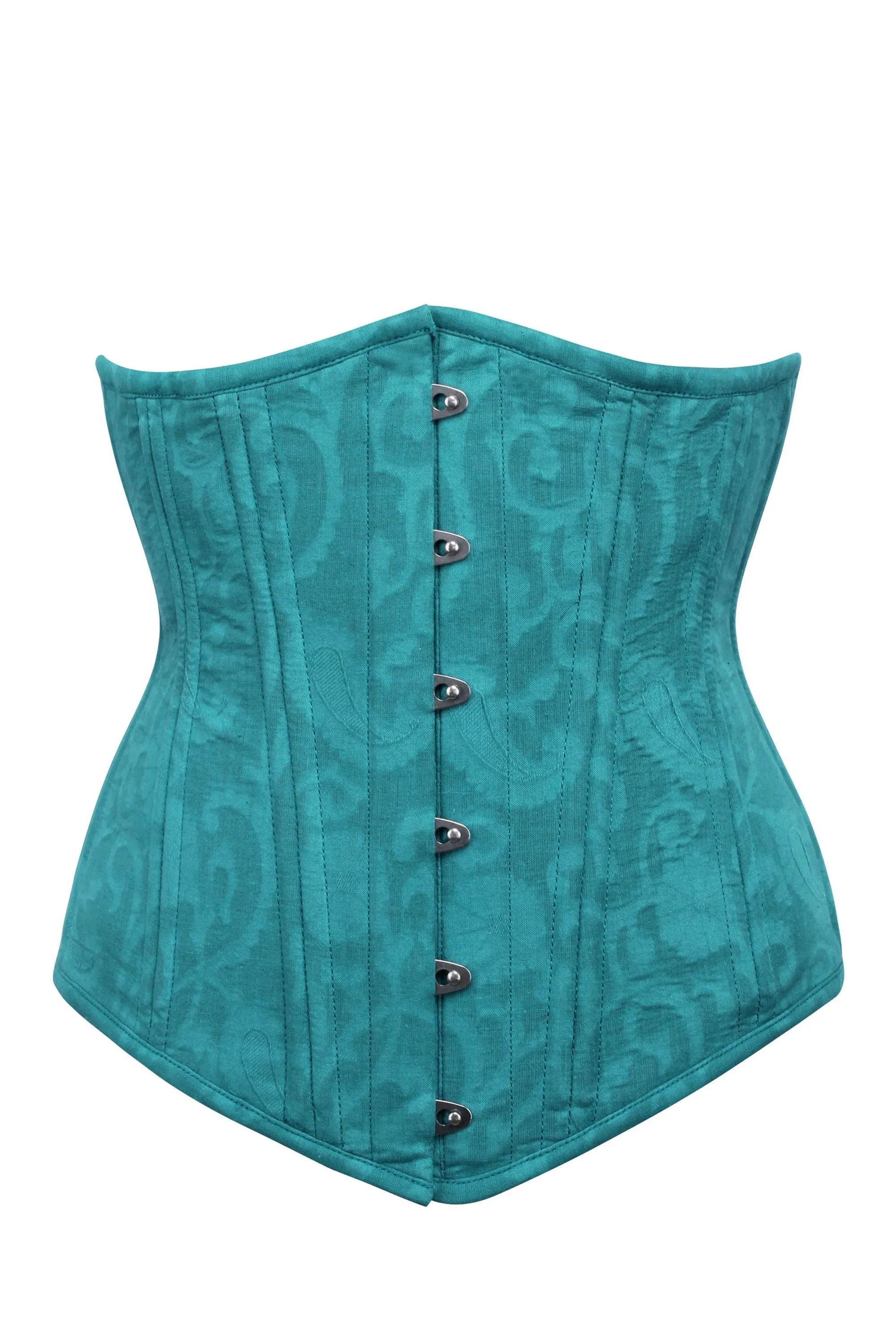 Teal Brocade Underbust