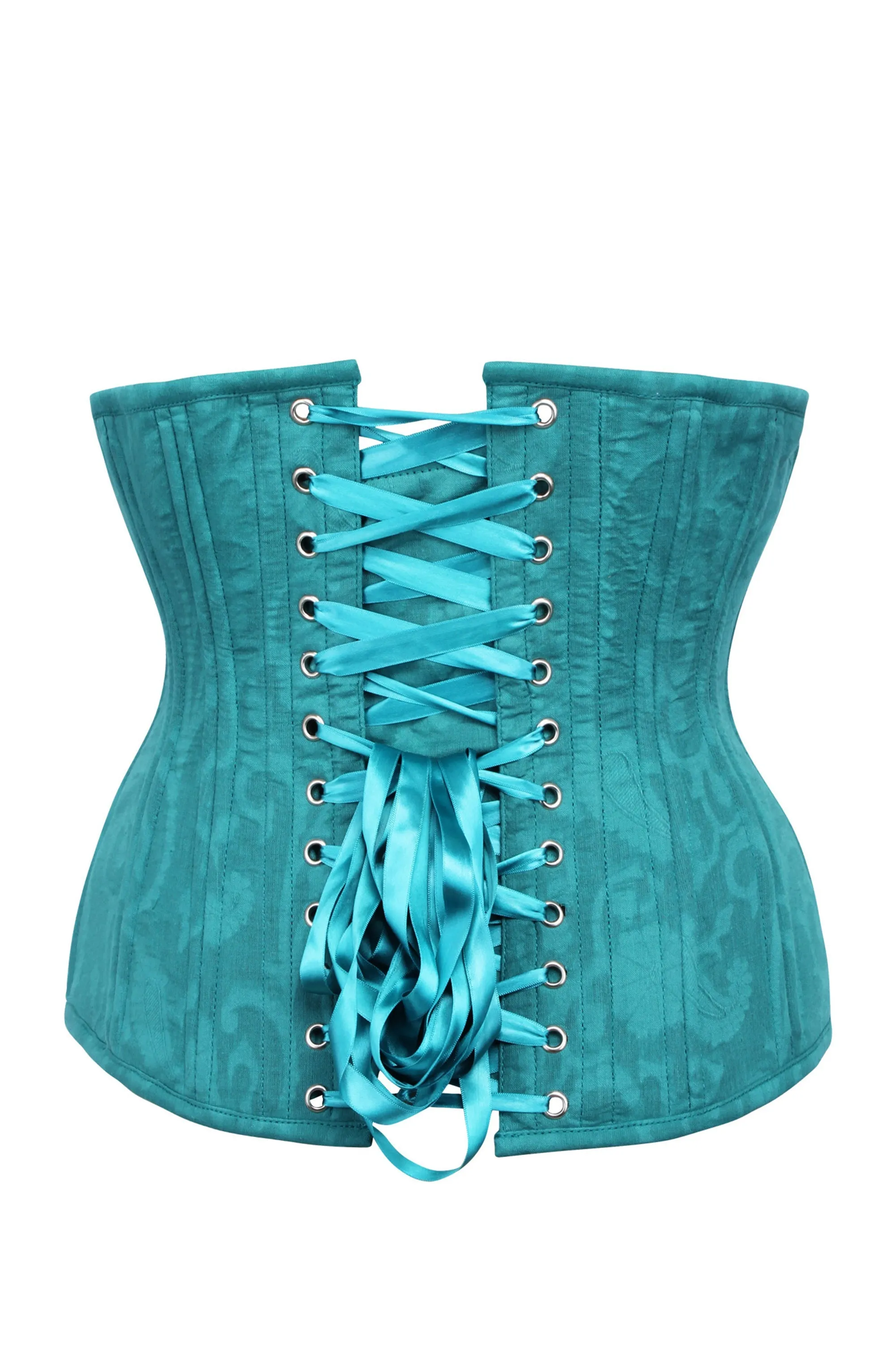Teal Brocade Underbust