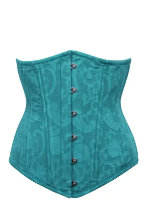 Teal Brocade Underbust