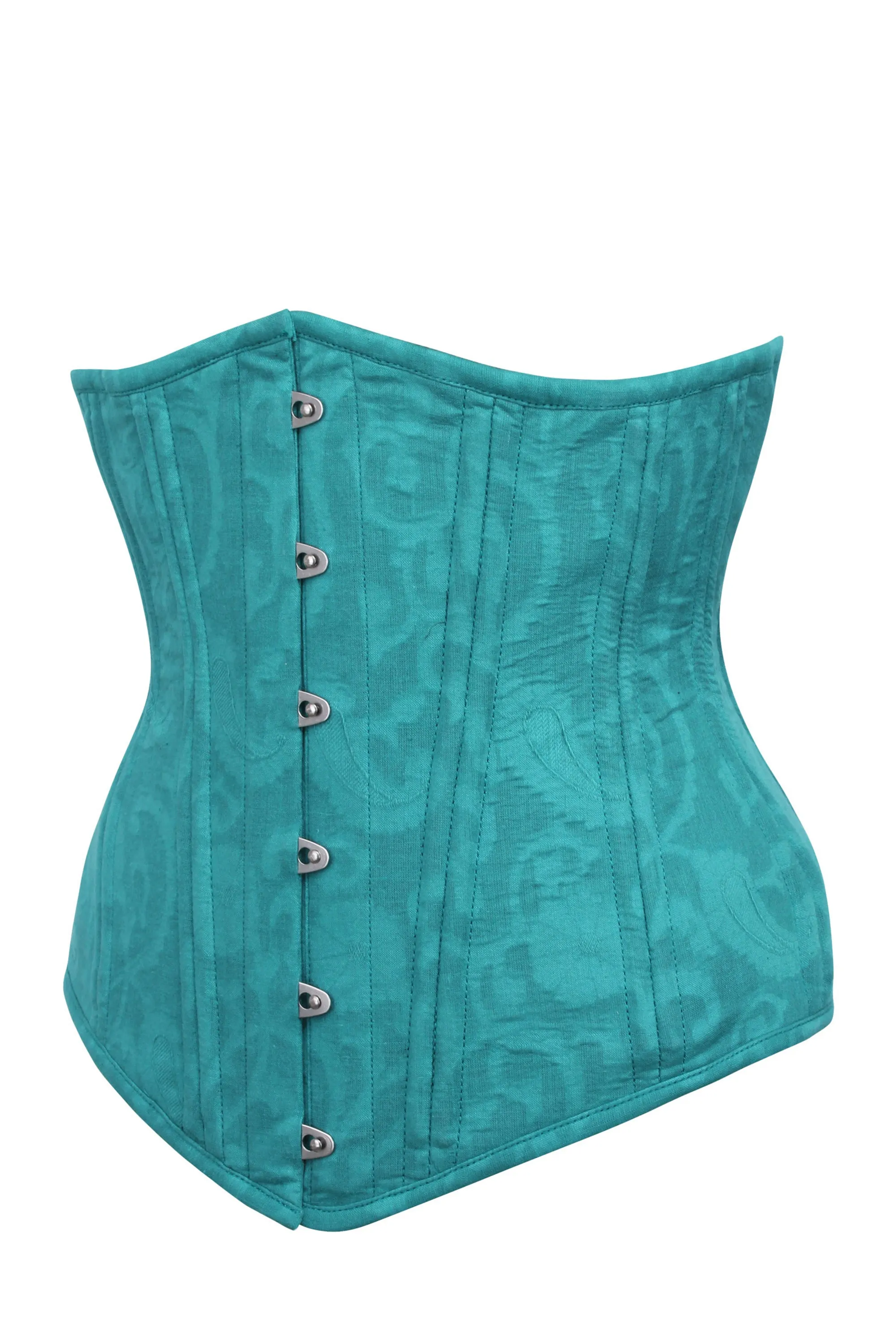 Teal Brocade Underbust