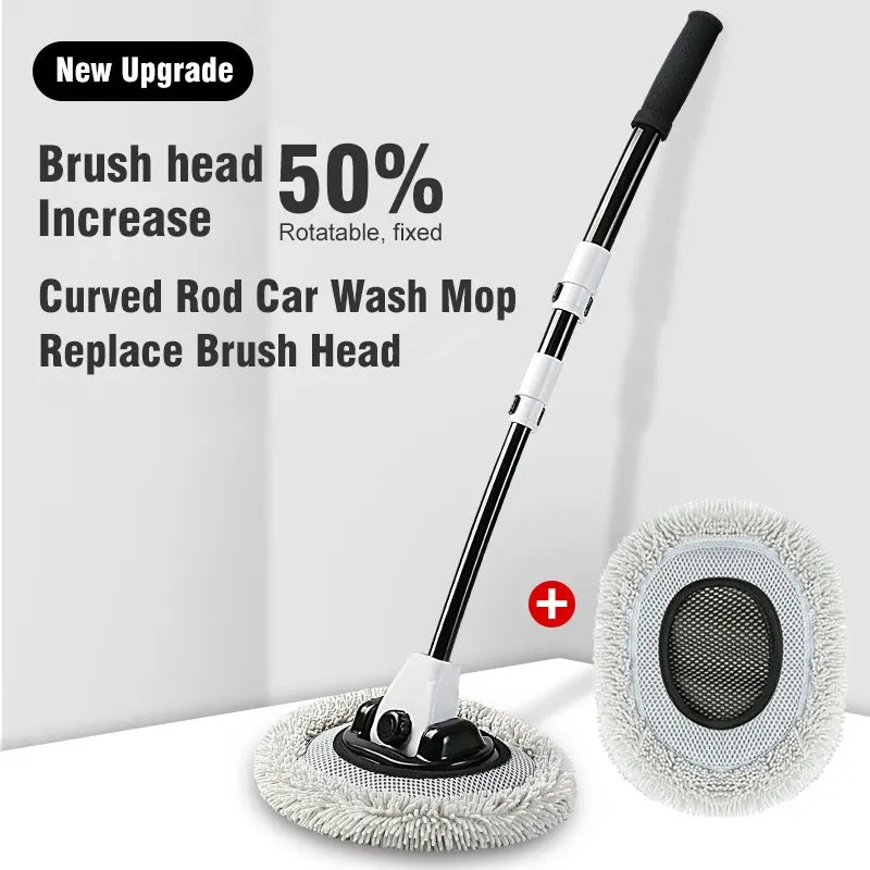 Telescoping Car Wash Brush with 15° Bend