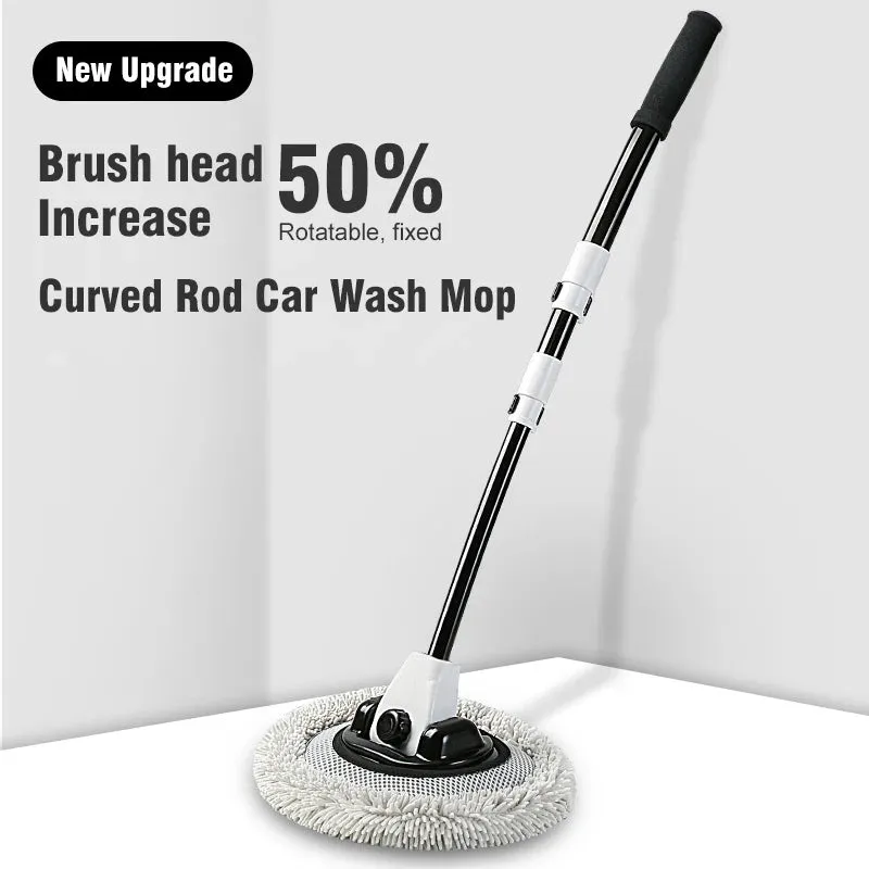 Telescoping Car Wash Brush with 15° Bend