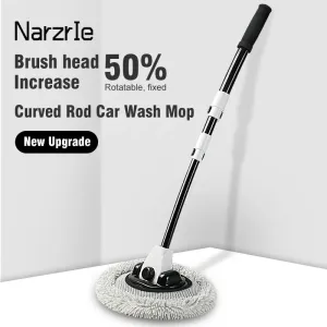 Telescoping Car Wash Brush with 15° Bend