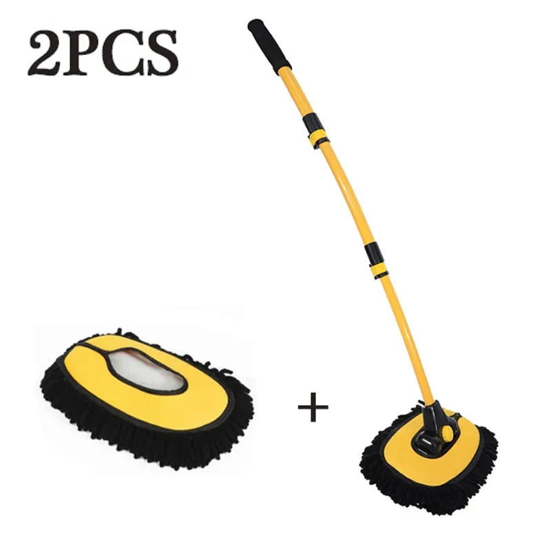 Telescoping Car Wash Mop with Retractable Bent Handle