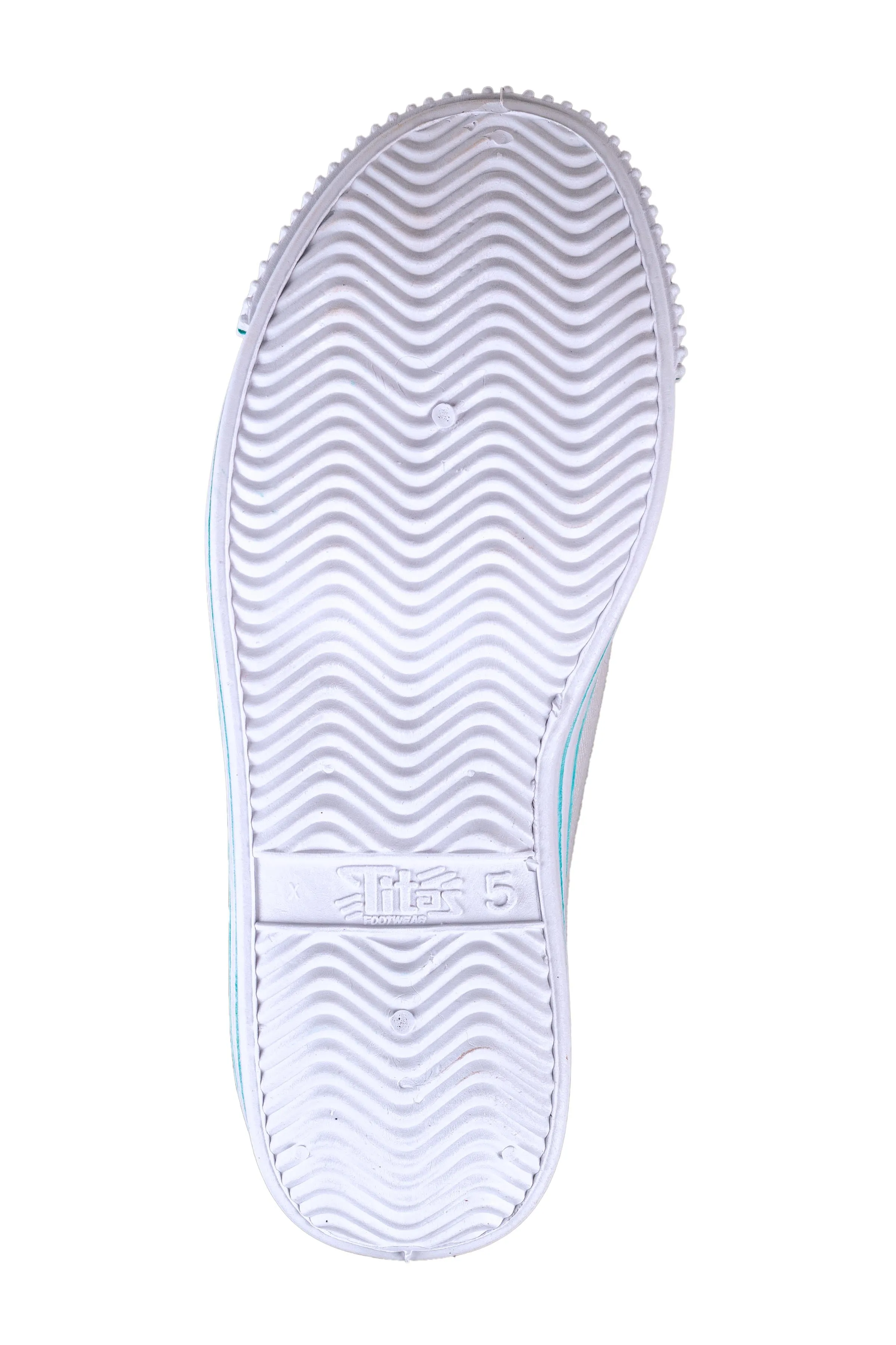 Titas Children White Canvas School Shoe (4 Years To 9 Years)(Velcro Comfort)