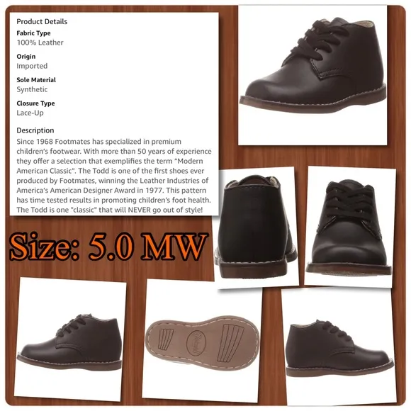 Toddler Boy Walking Shoes(Size:5.0 M/W)