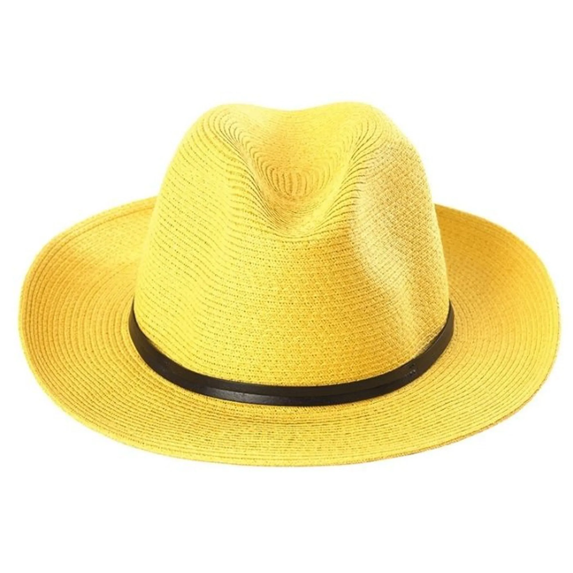 TRAVAUX EN COURS Paper Fedora Hat in Sunflower