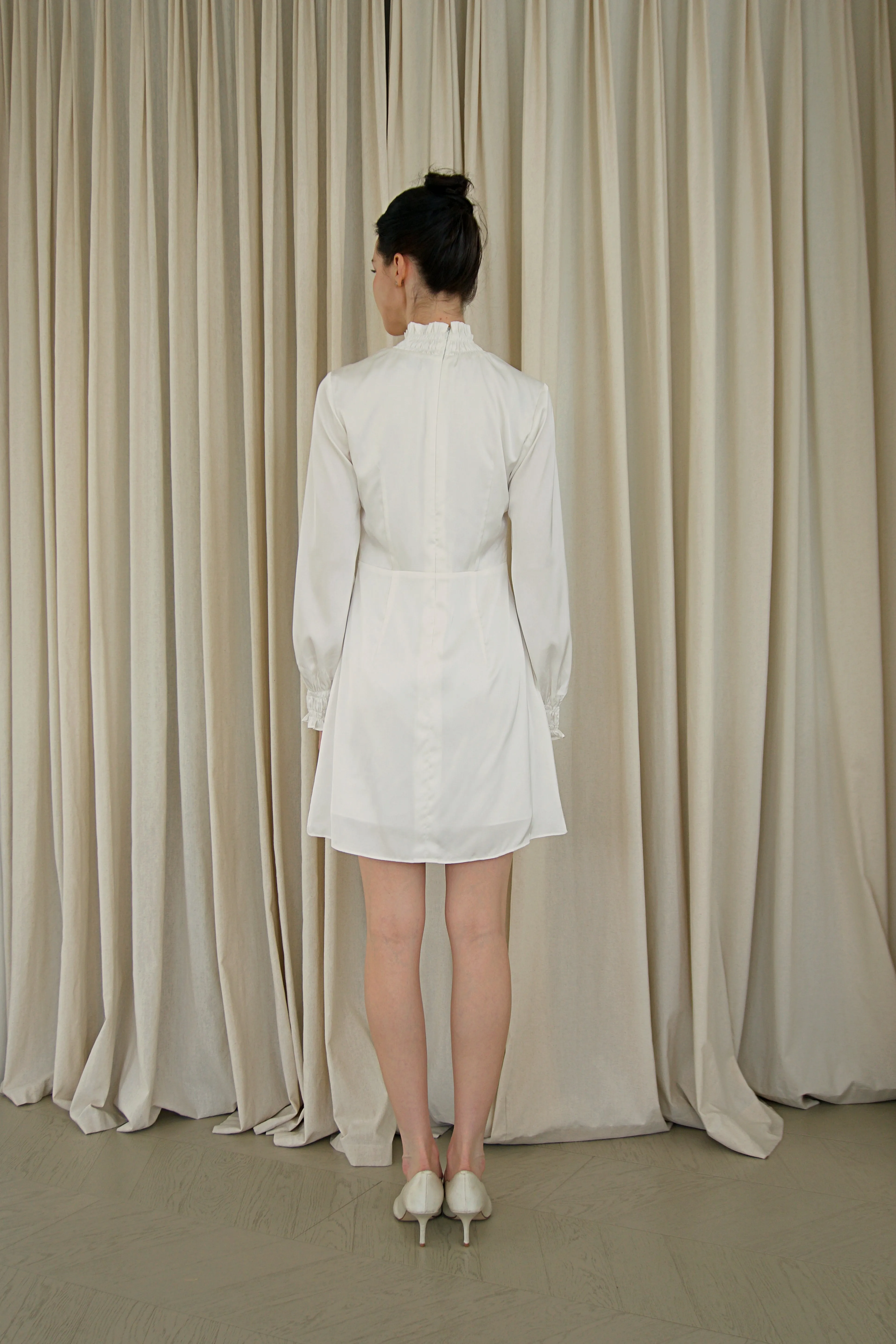 Trixibelle Long Sleeves High Neck Mini Dress