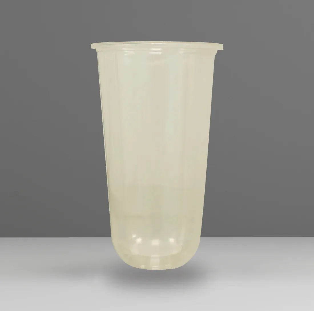 U700 - U Shaped - PP Cups 95mm 700cc (24 oz) 1000 cups. Perfect for cup sealing machine and/or dome and flat lids.