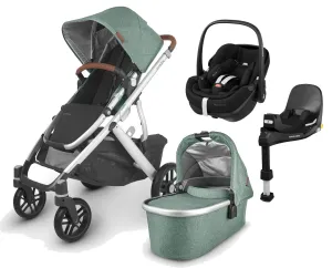 UPPAbaby Vista V2 with Pebble 360 PRO 2 Car Seat and Base - Emmett
