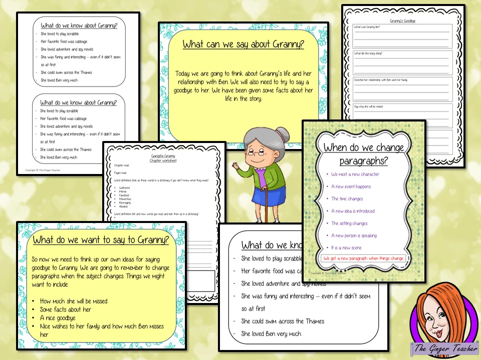 Using Paragraphs Lesson – Gangsta Granny