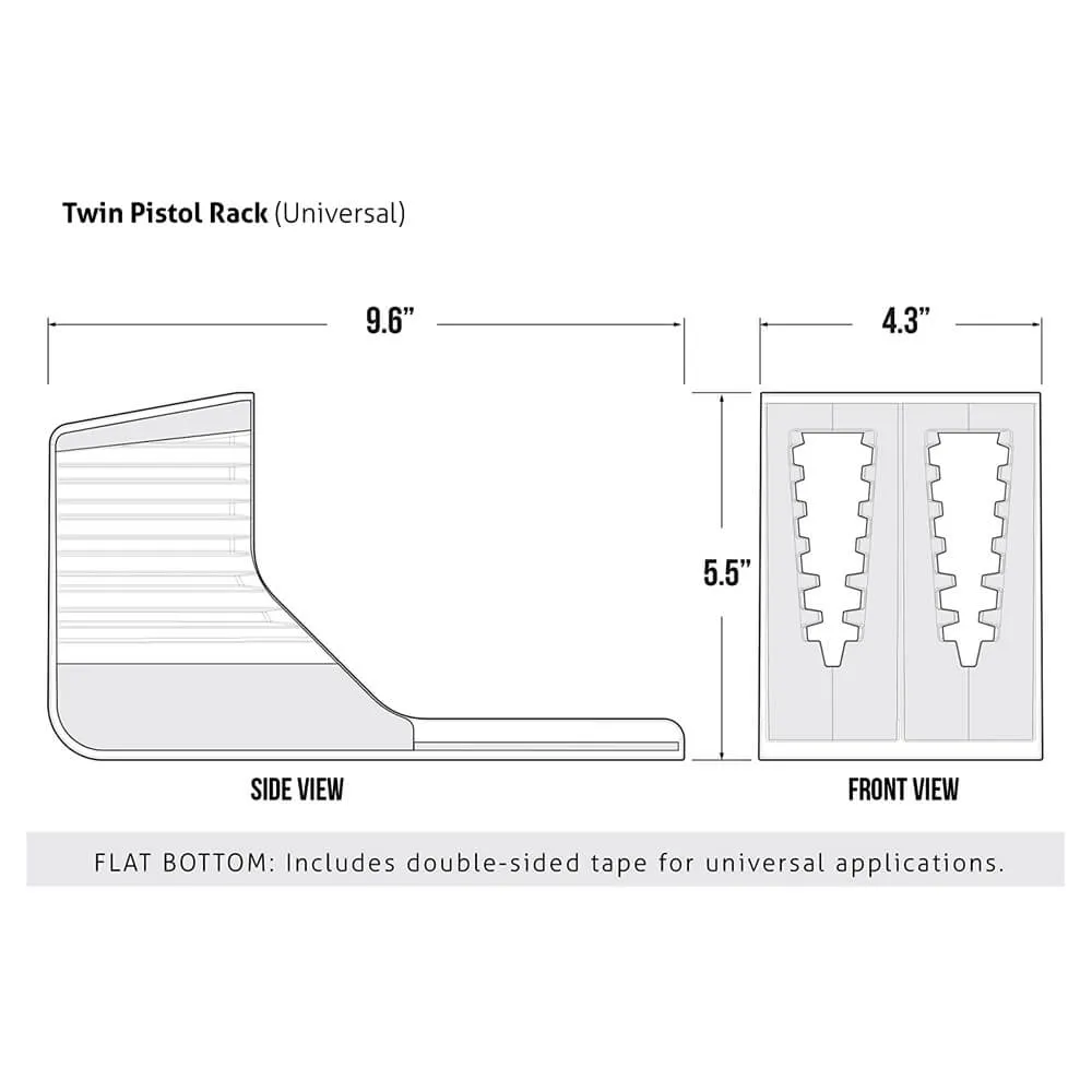 Vaultek Twin Pistol Rack Modular TPR-2