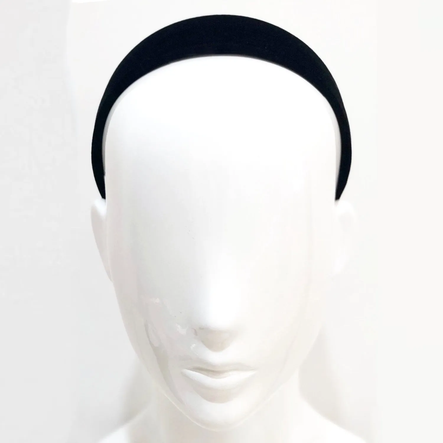 Velvet 4 cm Flat Brown Headband
