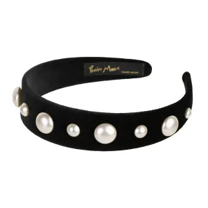 Velvet Pearl 3 cm Flat Headband