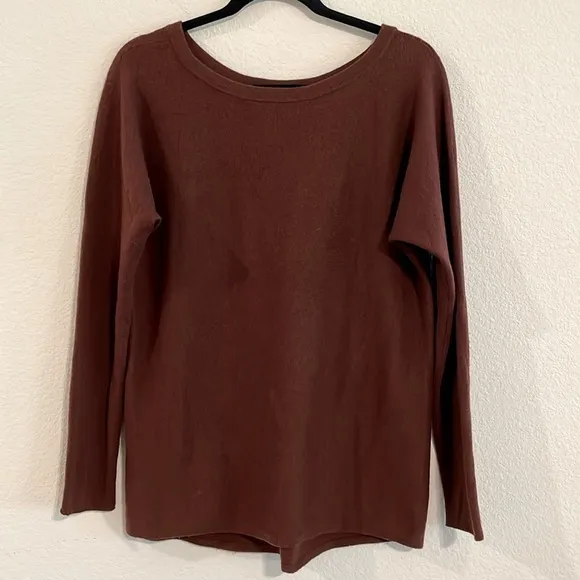 Vince Women’s Pull Over Sweater Small Brown Wool &amp; Cashmere Comfy Contemporary