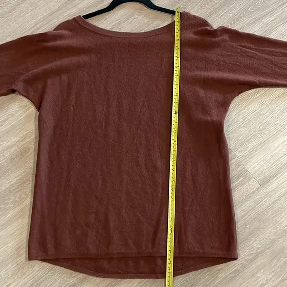Vince Women’s Pull Over Sweater Small Brown Wool &amp; Cashmere Comfy Contemporary