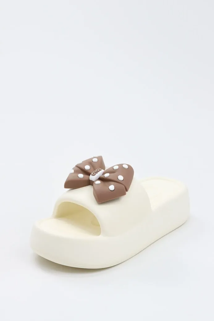 Viny - Women's Bow Chunky Slides
