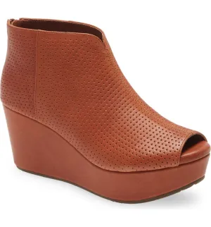 Walee Peep Toe Platform Bootie CHOCOLAT BLU WHISKEY LEATHER
